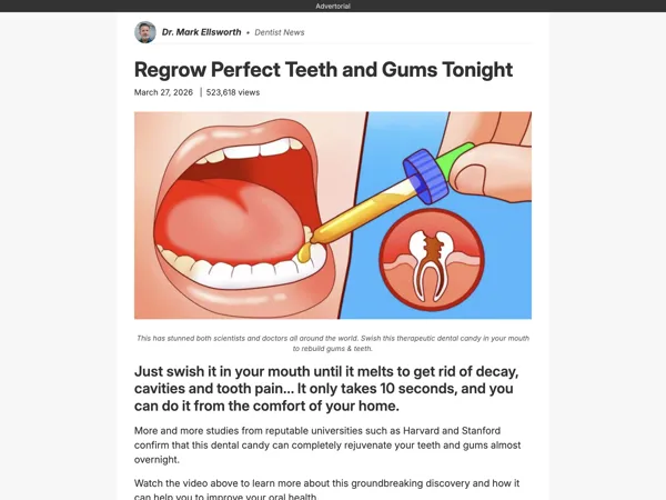 Teeth Health Advertorial advertorial example preview